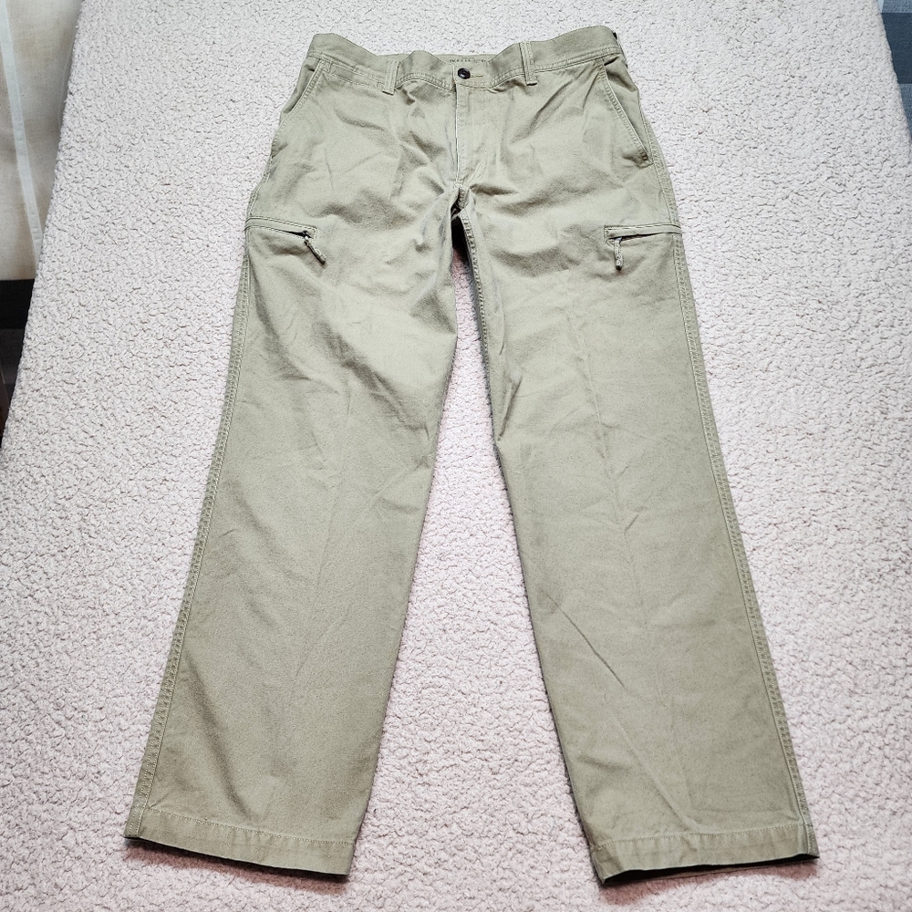 Dockers Pant Mens 38x34 Tan Straight Leg Relaxed Fit Cargo Pockets Casual